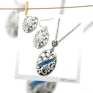 Antique Silver Filigree Necklace Set